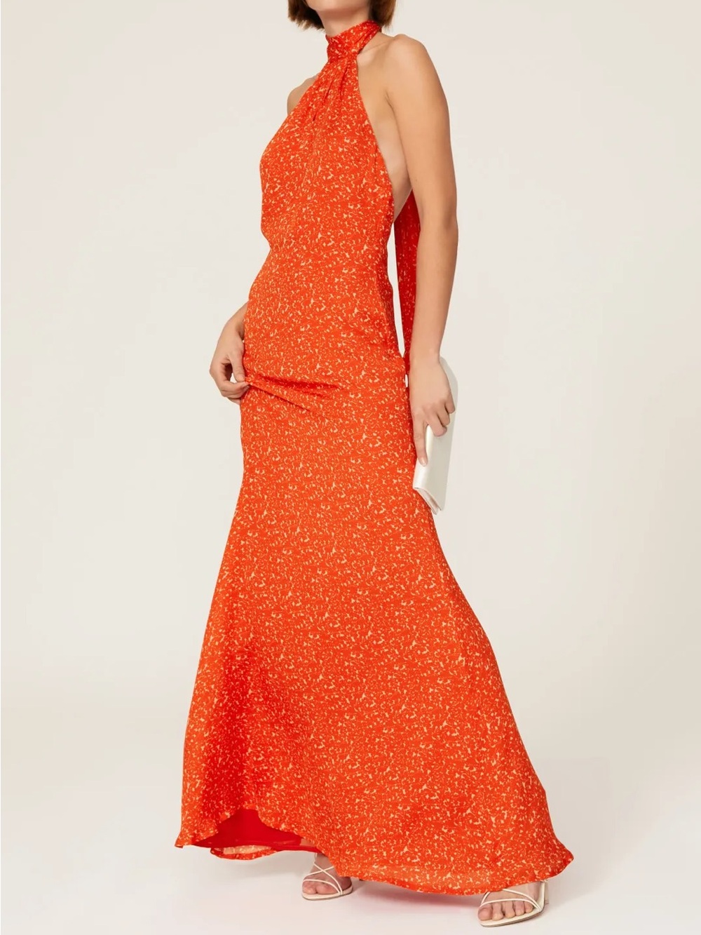 De La Vali Showbiz Halter Gown Red Formal Dress